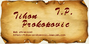 Tihon Prokopović vizit kartica